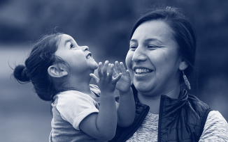 girl and mother